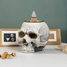 1 pieza Quemador de incienso con diseño de cabeza de calavera - Multicolor - Ver 11