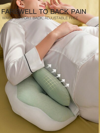 1pc Maternity Waist Support Side Sleeper Pregnancy Pillow Cushion, Versatile For Daily Use