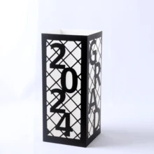 1 Pc Graduation Table Centerpieces Class Of 2024 Graduation Lantern Boxes Light Congrats Grad School College Party Photo Props For Graduation Party Table Decorations (Black) - Black - View 4