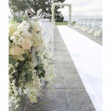Disposable Aisle Runner Carpet For Wedding Ceremony Prom Parties Indoor Or Outdoor Mat 16x3.3ft 40x3.3ft - 白色 - 查看 10