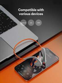 Lenovo 联想 X7 蓝牙耳机，防噪音，骨传导，耳挂式设计，开放式，适合运动、跑步、骑行，超长电池寿命，低延迟，立体声，无线，兼容智能手机（，） - 灰色 - 查看 9