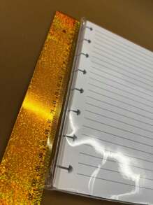 Loren's importados Refil 80 Folhas Caderno Médio e pequeno Pautado  Compatível com Discos e Inteligente - Branco - Visão 4