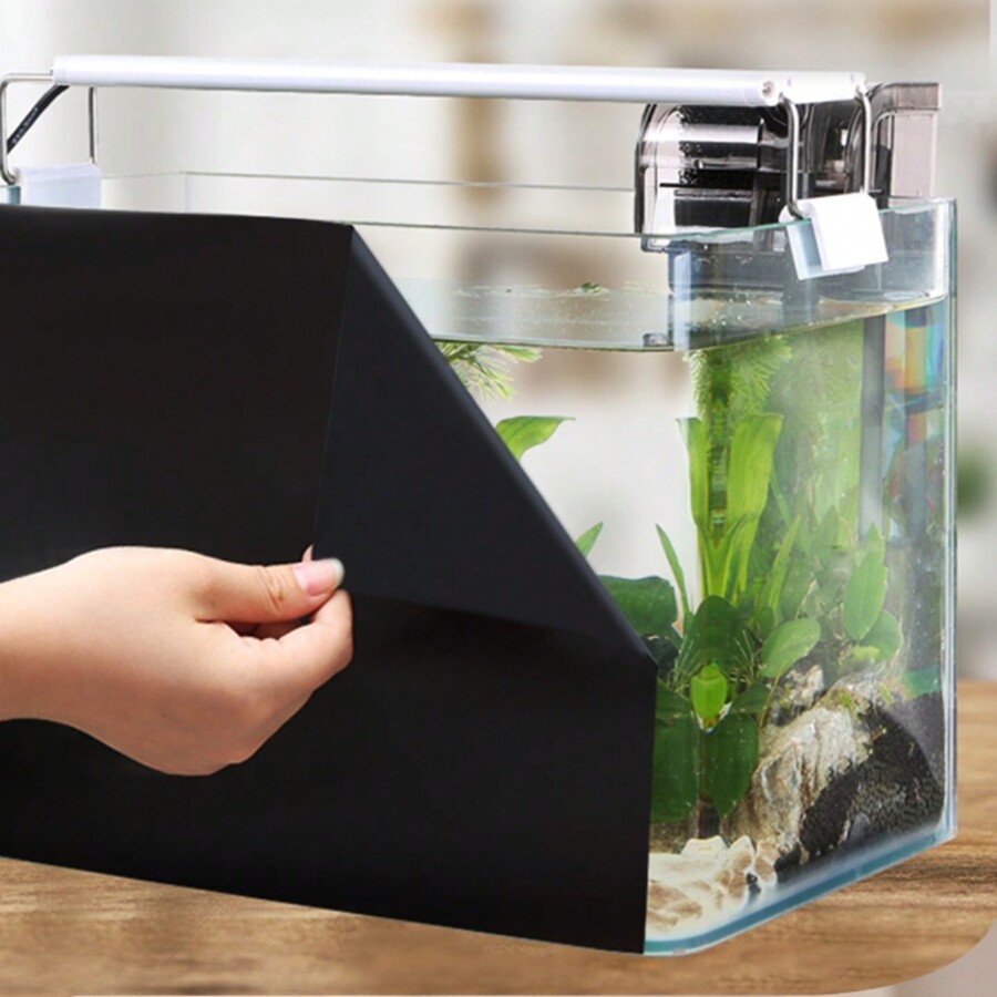 Sticker de fond de réservoir de poisson, Pure Black Static Cling