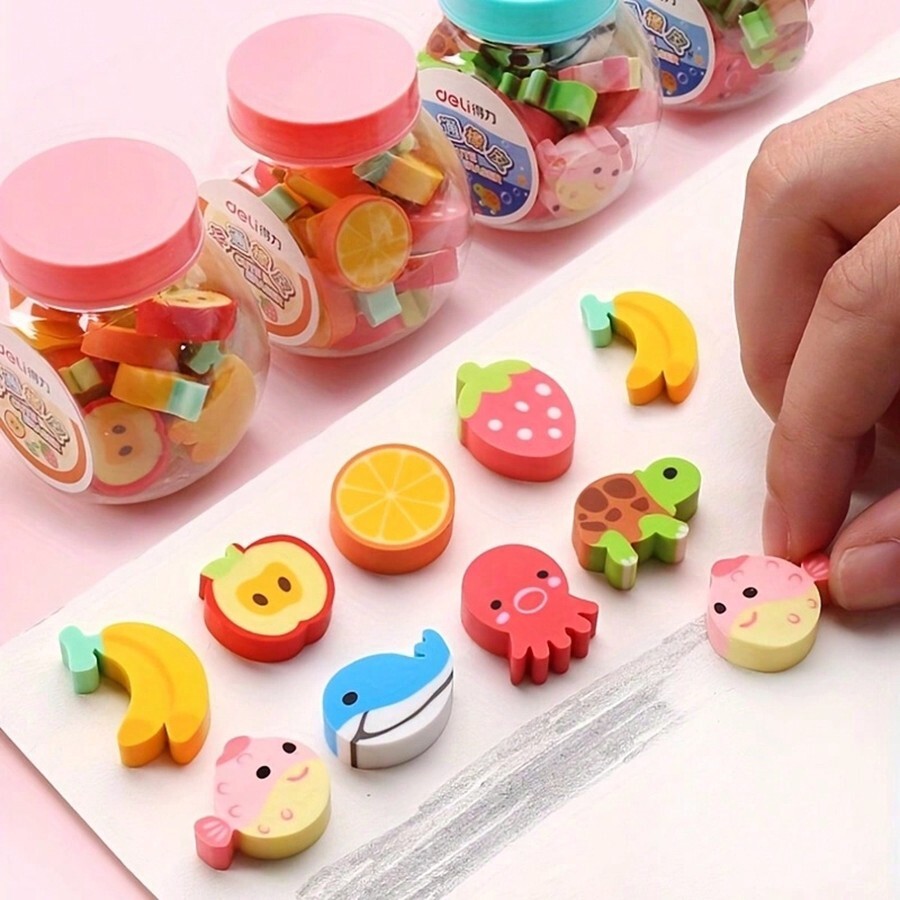 1 Bucket Of FruitShaped Erasers SHEIN USA
