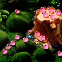 20pcs Mini Resin Flamingo Ducks Glow In The Dark Miniature Flamingo Tiny Flamingo Toy Bulk - Hot Pink - View 6