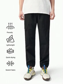 TECTOP Boyfriend Style Men's Outdoor Cargo Hiking Pants Athletic Joggers Pants With 4pcs Zipper Pockets Quick Dry Workout Lightweight