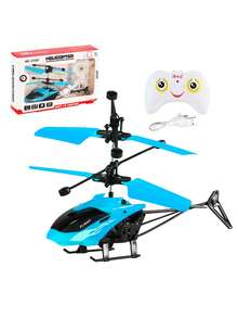 1pc Quà tặng cho trẻ em Máy bay trực thăng điều khiển từ xa Rc Đồ chơi bay bằng nhựa Cảm biến cử chỉ Máy bay Đồ chơi giáo dục tương tác có đèn LED Bộ cho bé trai và bé gái (Có phiên bản điều khiển từ xa và không có phiên bản điều khiển từ xa) - nhiều màu - Xem 3