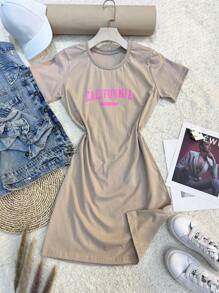 Women Dresses - Màu be - Xem 3