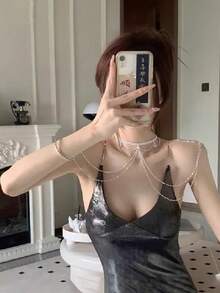 1 Miếng NỮ Gợi cảm Nhiều màu Sọc Chuỗi vai Đối với Sang trọng Đầm Phụ kiện , Đúng mốt Dây chuyền cơ thể Với Cao-kết thúc & Thanh lịch Phong cách - Nhiều màu - Xem 7