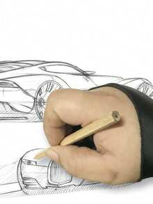 Un guante de dibujo para tableta gráfica para evitar clics equivocados - Negro - Ver 6