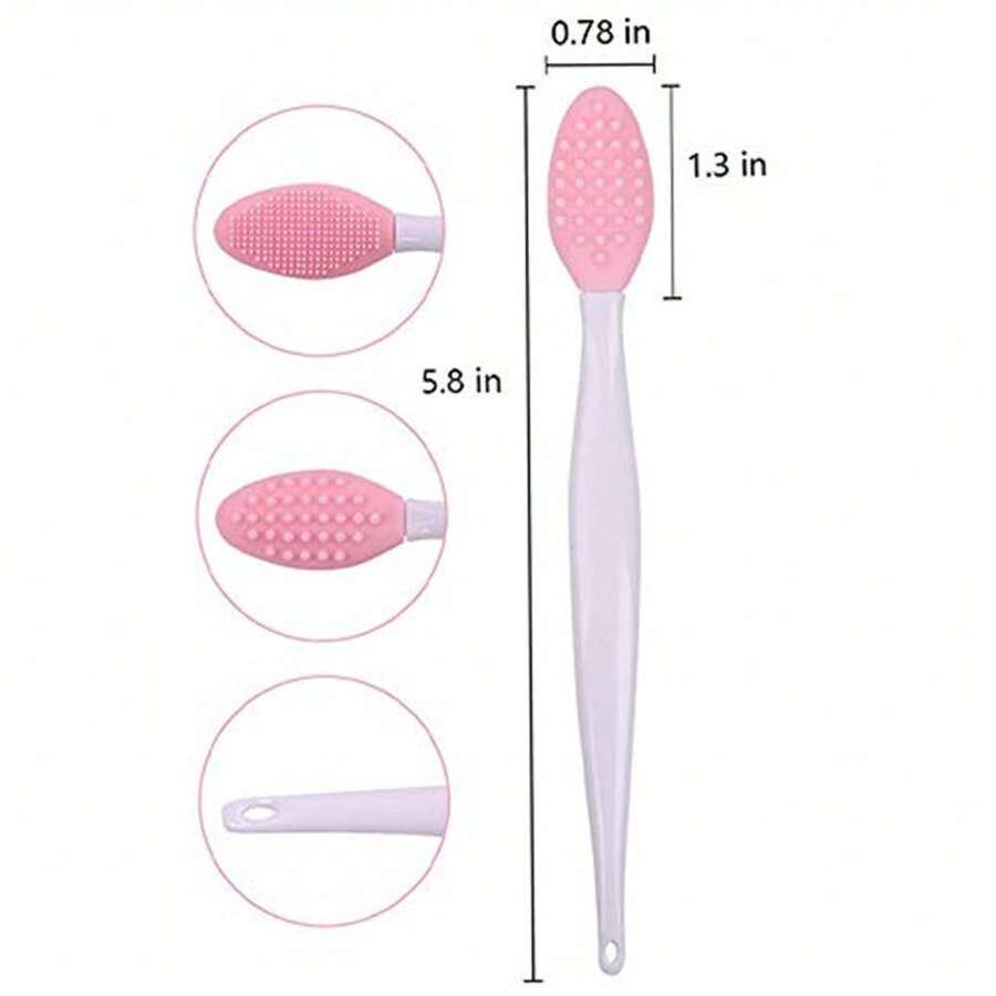2PCS Mix Lip Scrub Brush Scrubber Tool Exfoliator Silicone Exfoliating