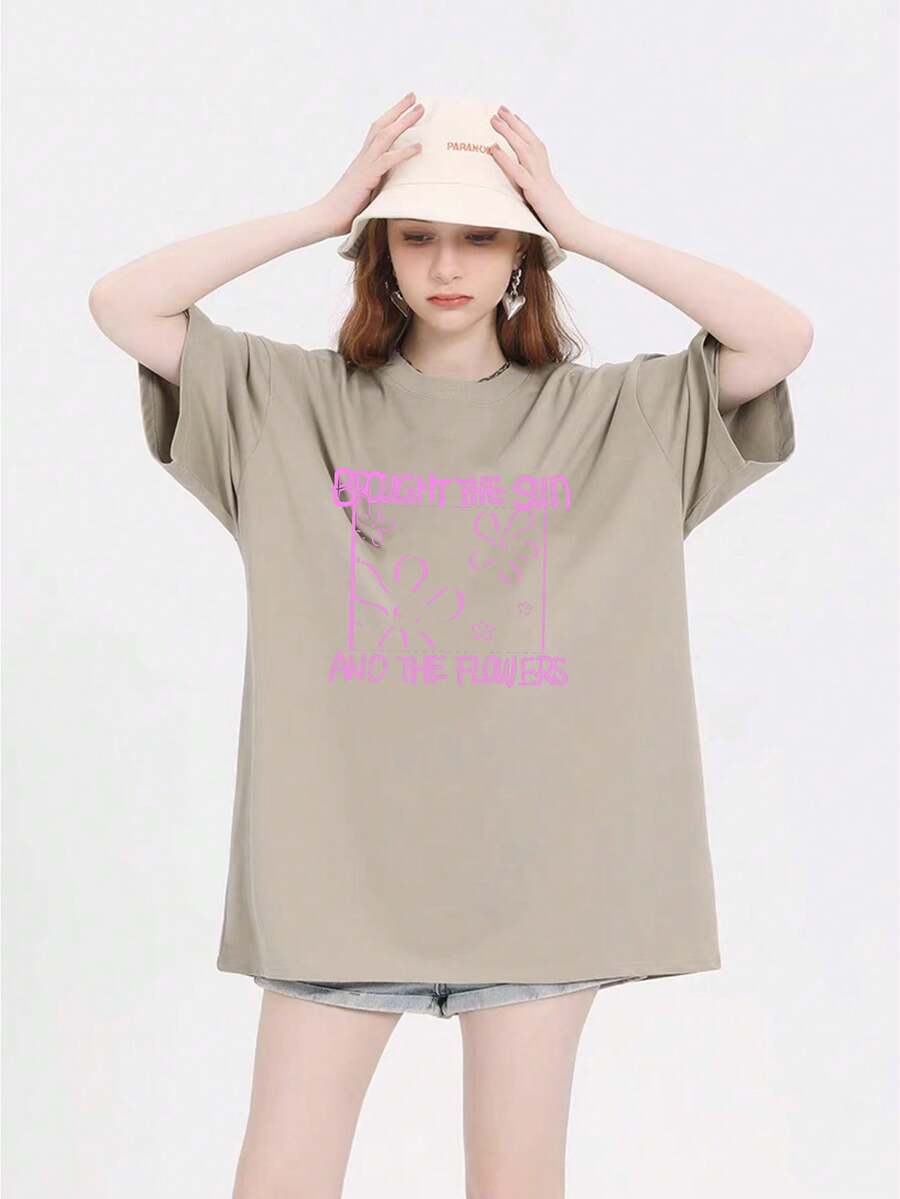 Women T-Shirts - 卡其色 - 查看 1