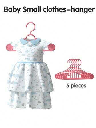 1套易於使用,耐用的兒童衣架,每包5個