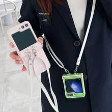 Ốp điện thoại di động dạng lật 1 chiếc, chống sốc, chống trầy xước, bảo vệ màn hình, tương thích với Samsung Z Flip3 / Flip4 / Flip5, OPPO Find N2 Flip, N3 Flip - Hồng - Xem 7