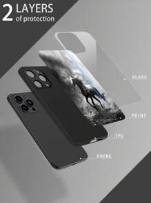 Zhanjiang White Horse Glass Handyhülle kompatibel mit Apple und Samsung-Modellen