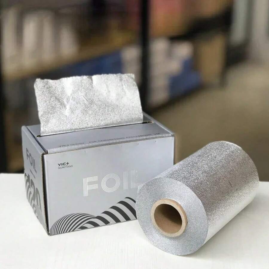 50m*12cm Aluminum Foils Sheets For Hair,Professional Hair Coloring Dye Highlighting Foil For Salon Barber Bleaching Application - Silver - View 1