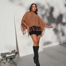 Women Sweaters - 棕色 - 查看 4