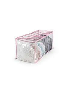 Hive Clothes Drawer Organizer Small 10x15x40 Washable PVC Bias Finish - Màu hồng gỉ - Xem 2