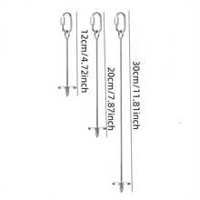 1個不銹鋼鳥食料架-大號鸚鵡水果蔬菜棒，附有尋食玩具和小吃串 - 銀色 - 查看 9