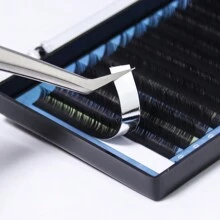 1 hộp 16 hàng 7-15mm hỗn hợp J B C CC D CURL Lông mi riêng lẻ Lông mi mềm tự nhiên Lông mi giả làm thủ công màu đen mờ Cụm lông mi, Cụm lông mi, Lông mi riêng lẻ, Lông mi, Lông mi giả - màu đen - Xem 3