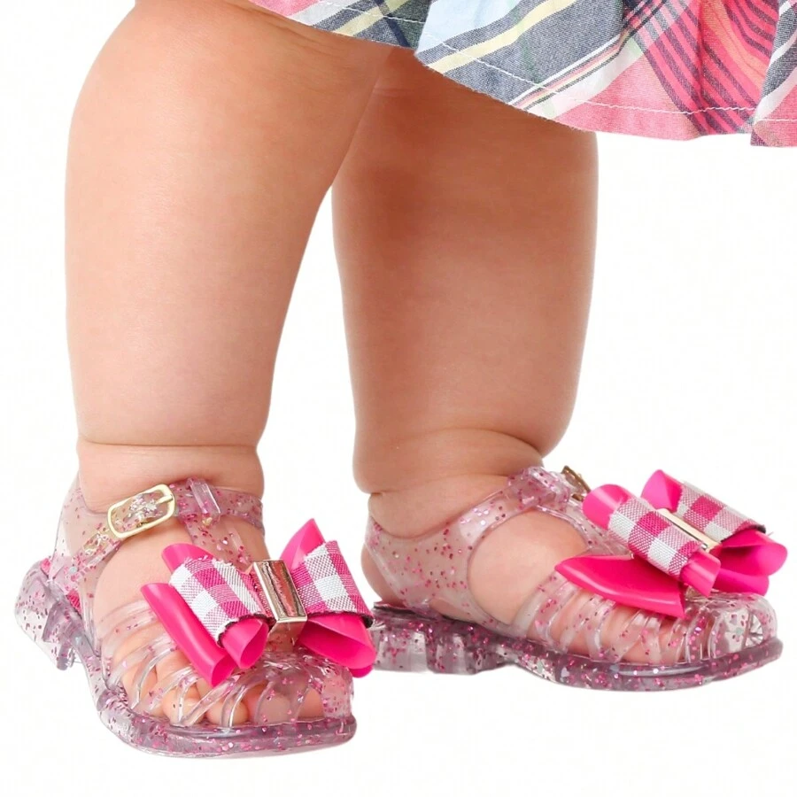 Kids Flat Sandals - màu hồng long lanh - Xem 1