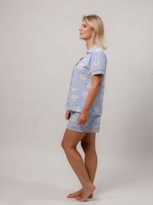 Women Pajama Sets - Blue - View 3