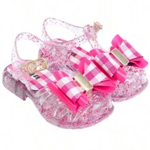 Kids Flat Sandals - màu hồng long lanh - Xem 2