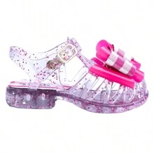 Kids Flat Sandals - màu hồng long lanh - Xem 4