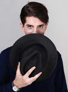 Men Fedora Hat - Negro - Ver 3