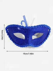 1入組藍色男女通用假面舞會表演面具 - 藍色 - 查看 2