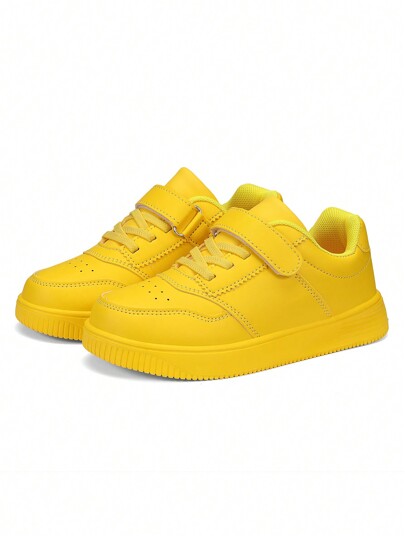 1pair Children Sports Shoes Girls Low-Cut Flat Shoes Boys Outdoor Skateboarding Shoes