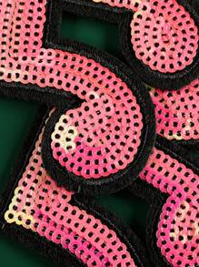 一套3個閃爍音符刺繡縫章，DIY衣服、褲子、帽子、袋子、鞋子、手機殼裝飾貼紙，服裝配件，熱轉印貼紙 - 彩色 - 查看 3