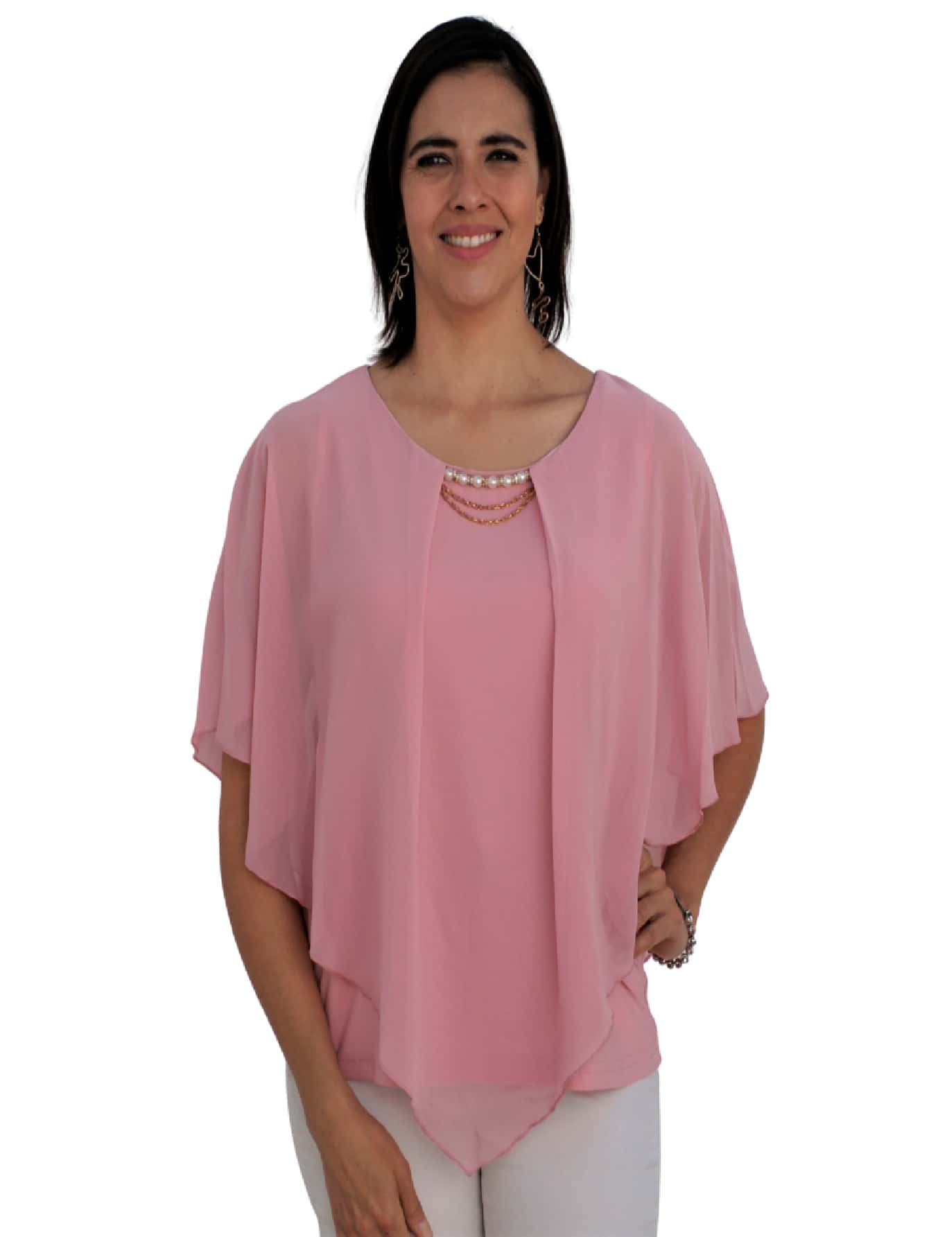 Blusa Dama Mujer Lorell 3510 Tallas Grandes - Rosa - Ver 1