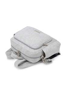 SOBOBA Mochila de maternidad de gran capacidad de lino que puede ser colocada en el cochecito del bebé