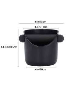 1pc ABS Espresso Knock Box School Supplies - Black - View 4