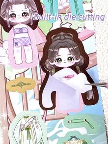 50 cái Xanh Ánh sáng lung linh Ăn mặc đẹp lên Hình dán Của Cô gái , Công chúa Ăn mặc đẹp lên trình diễn Nhãn dán phần thưởng Bộ Đối với Sinh viên - Màu xanh lam - Xem 8