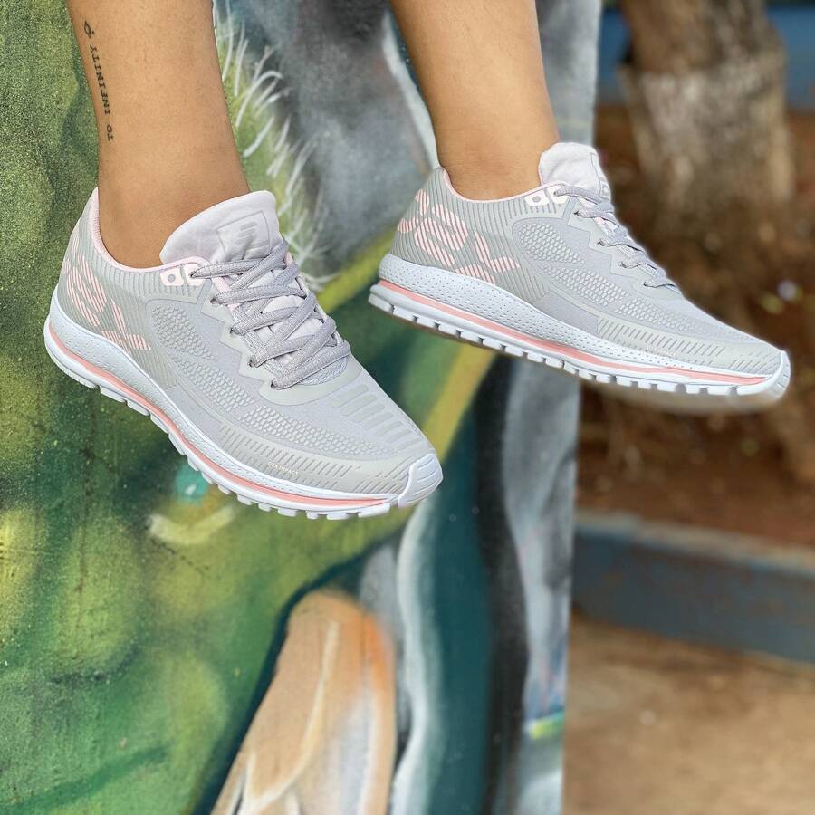 Women Wedge Sneakers - 灰色 - 查看 1