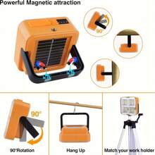 1 pieza Foco solar multifuncional, linterna de mano, luces solares para exteriores