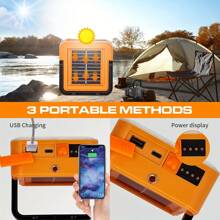 1 pieza Foco solar multifuncional, linterna de mano, luces solares para exteriores