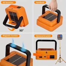 1 pieza Foco solar multifuncional, linterna de mano, luces solares para exteriores