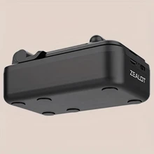 ZEALOT Z7 10W 无线音箱，带手机支架，便携式户外低音炮，无线音箱，支持双设备配对，立体声扬声器，增强低音效果。配备充电线，兼容 TF-USB 卡插入，可连接手机/平板电脑/电视。适用于家庭、汽车、户外活动和露营。 - 黑色 - 查看 6