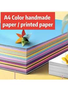 20 Sheets Colored Paper, Colored A4 Copy Paper, Crafting Decorating Cut-To-Size Paper 50 Sheets 10 Colors For DIY Art Craft (8.26 * 11.69inch) - Multicolor - View 2