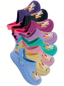 Kids Fashion Slippers - 黑色 - 查看 9