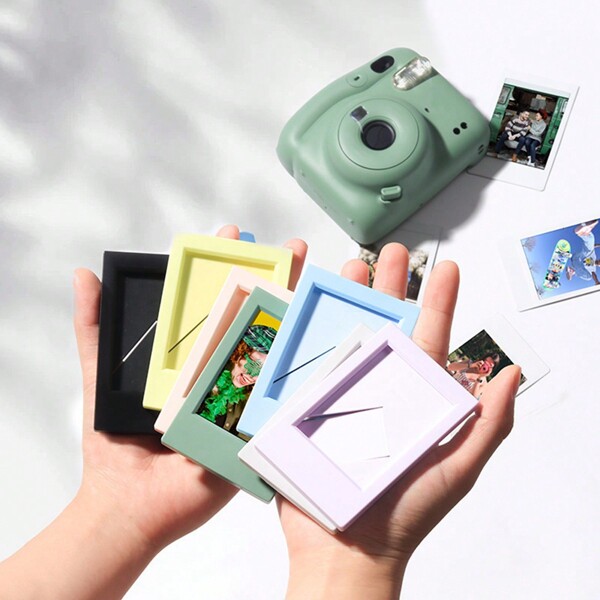 1pc Suitable For Mini Classic Vertical Photo Frame, Simple 3-Inch Mini Colorful Creative Photo Frame Stand, Desk Decor, For Storing And Displaying Commemorative Photos, Collectible Cards And Fan Memories Gifts Birthday Graduation