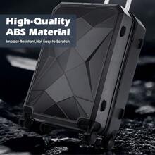 OYAJIA 4PCS Suitcase Set ABS Hard Shell Trolley Cabin 4 Wheels Light Travel Luggage Set - Black - View 6