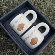 Creative Gift Boxed Ceramic Mug With Croissant Design, Home Drinking Cup - Gift Box - View 13