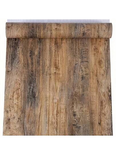 Roll Of 10m Grijs Wood Grain Self Adhesive Wallpaper Bruin DIY Waterproof Oil Proof Stickers Kitchen Easy To Take Care Removable Contact Paper Cabinets Tafel Tops Cabinet Doors Furniture Renovation Bedroom Living Room view 11