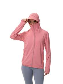 Summer New Fishing Clothes Sunscreen Clothing Detachable Multicolor Skin Protection Anti-UV Clothing Fashionable Skin Protection Clothes Pink Jacket