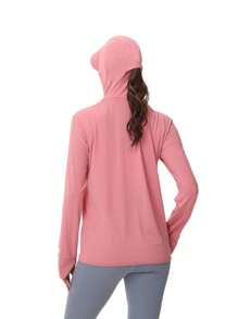 Summer New Fishing Clothes Sunscreen Clothing Detachable Multicolor Skin Protection Anti-UV Clothing Fashionable Skin Protection Clothes Pink Jacket