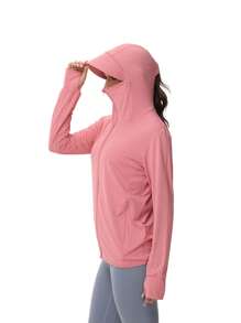 Summer New Fishing Clothes Sunscreen Clothing Detachable Multicolor Skin Protection Anti-UV Clothing Fashionable Skin Protection Clothes Pink Jacket